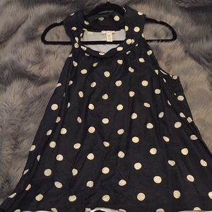 JCREW - Polka dot halter neck top